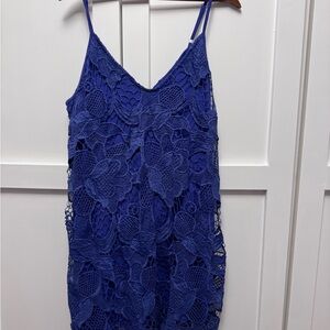 Express Royal Blue Lace Dress